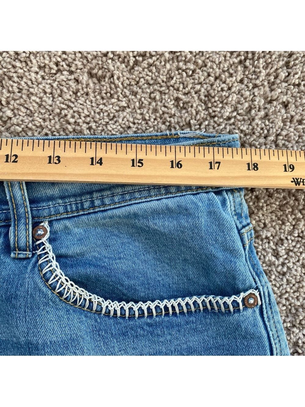 Scotch & Soda The Daze Wide Leg High Rise Jeans Blue Sz 32 - Picture 9 of 12
